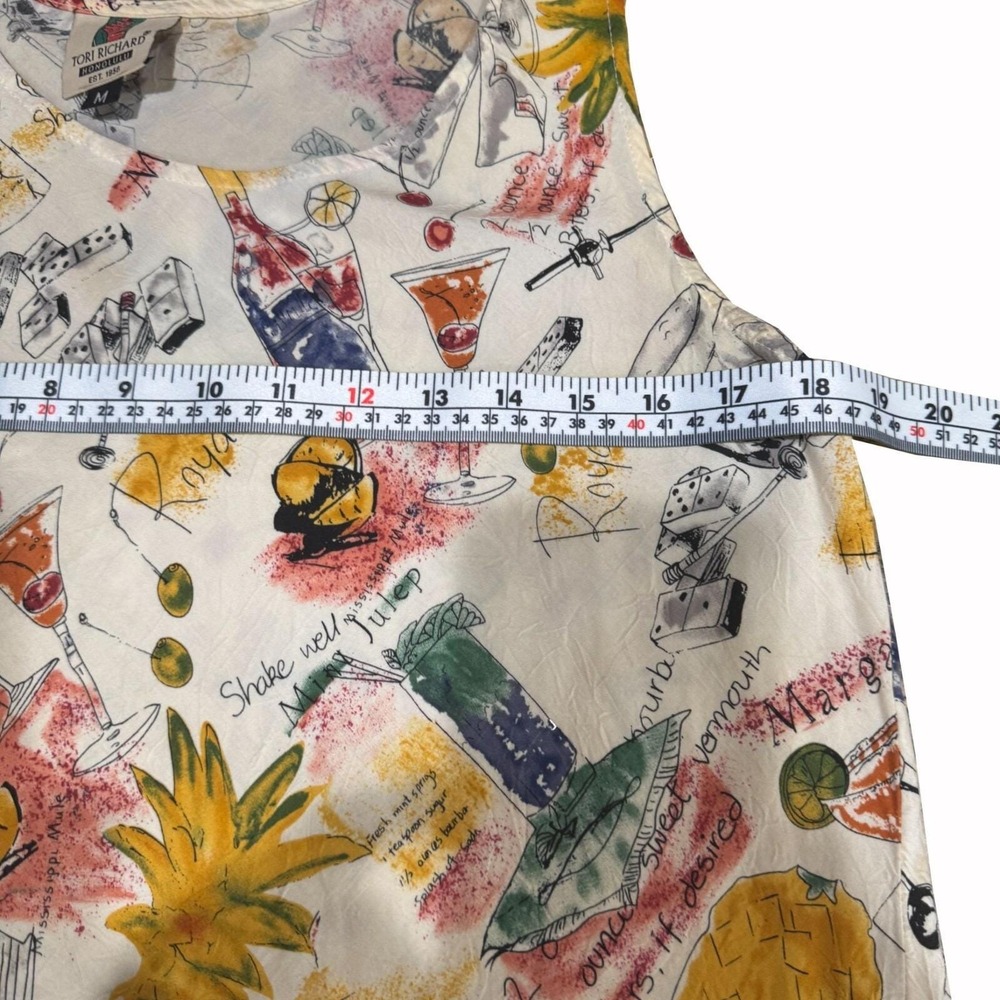 VTG Tori Richard Honolulu Sleeveless Hawaiian Dress Womens M‎ Novelty Cocktails - Picture 8 of 10